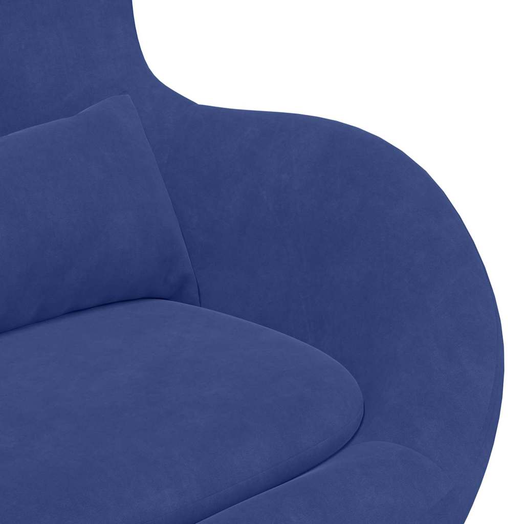 vidaXL Eiersessel Polizeiblau Samt