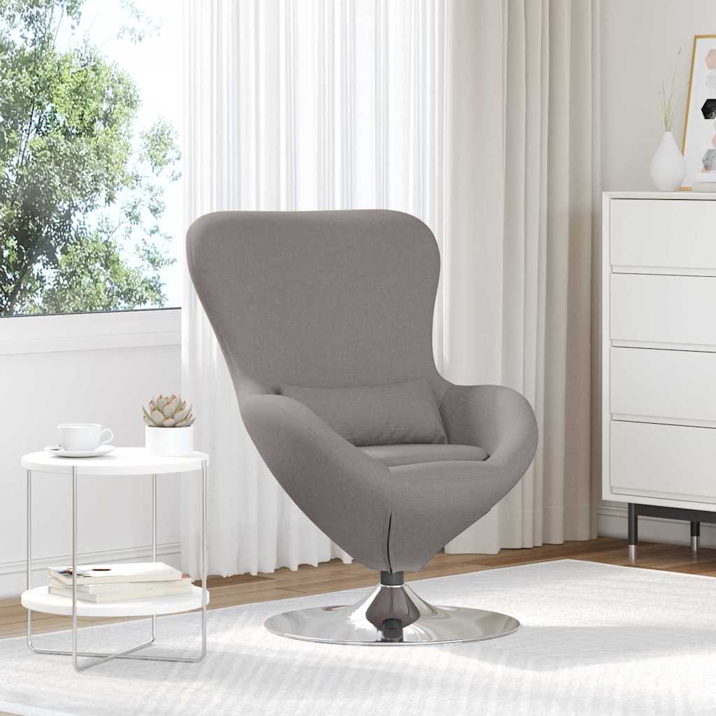 vidaXL Eiersessel Taupe 63 x 73 x 90 cm Stoff