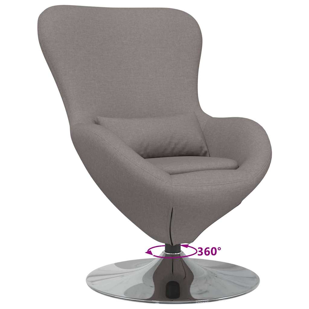 vidaXL Eiersessel Taupe 63 x 73 x 90 cm Stoff