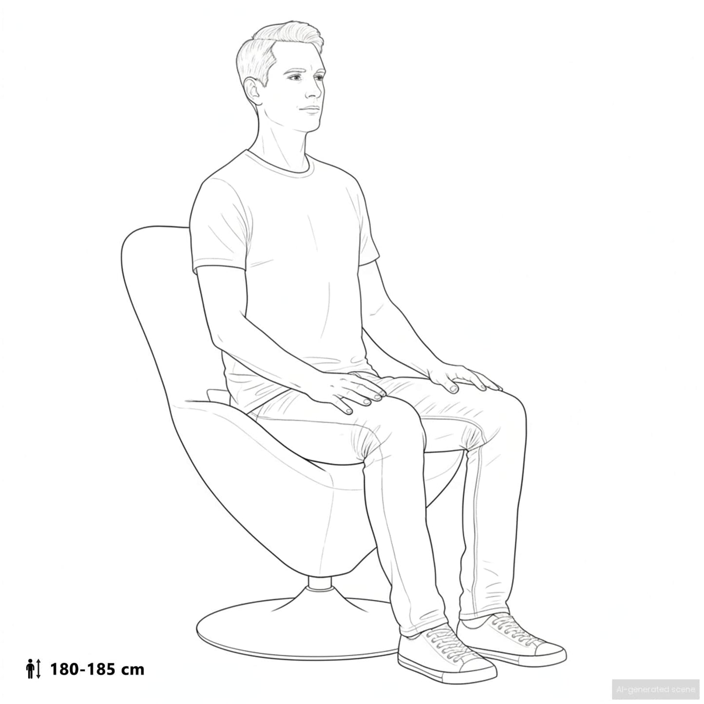 Eierstuhl mit Fußhocker Dunkelgrau Samt