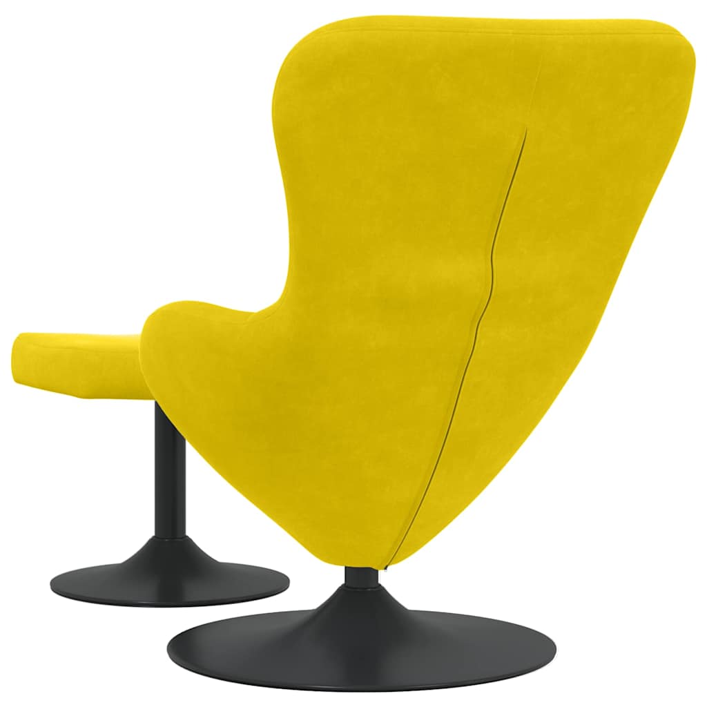 vidaXL Eierstuhl mit Fußhocker Gelb 63 x 73 x 90 cm Samt