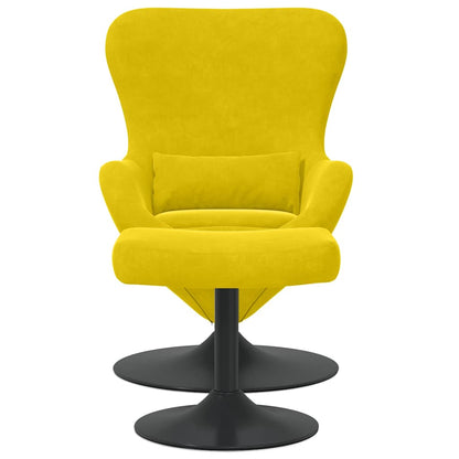 vidaXL Eierstuhl mit Fußhocker Gelb 63 x 73 x 90 cm Samt