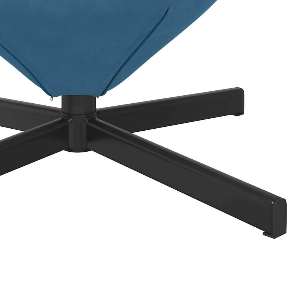 vidaXL Eiersessel Blau 63 x 73 x 90 cm Samt