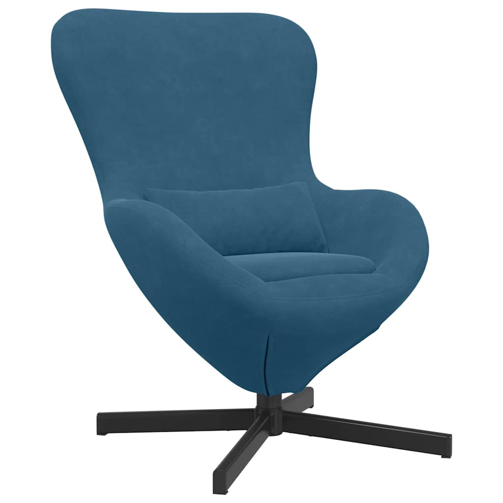 vidaXL Eiersessel Blau 63 x 73 x 90 cm Samt