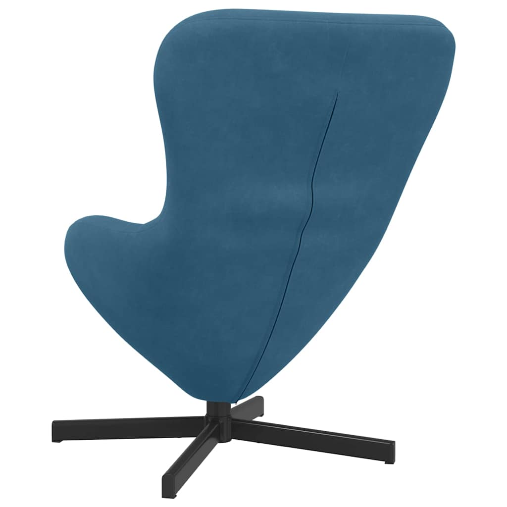 vidaXL Eiersessel Blau 63 x 73 x 90 cm Samt