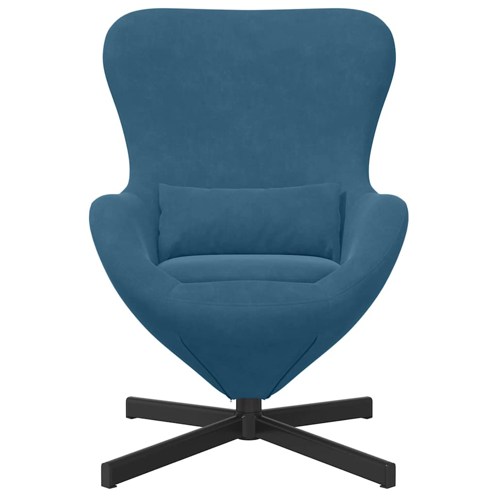 vidaXL Eiersessel Blau 63 x 73 x 90 cm Samt