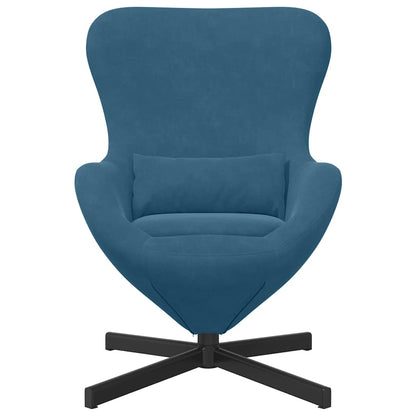 vidaXL Eiersessel Blau 63 x 73 x 90 cm Samt