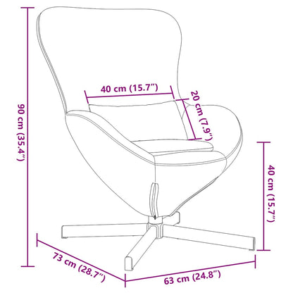 vidaXL Eiersessel Blau 63 x 73 x 90 cm Samt