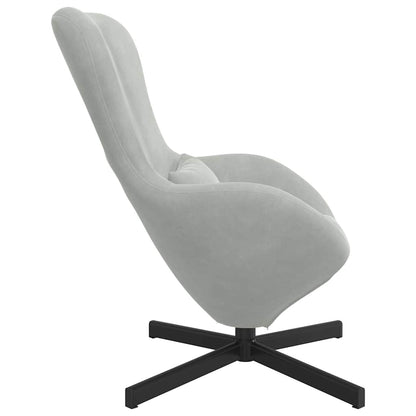 vidaXL Eiersessel Hellgrau 63 x 73 x 90 cm Samt