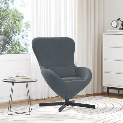 vidaXL Eiersessel Dunkelgrau 63 x 73 x 90 cm Samt