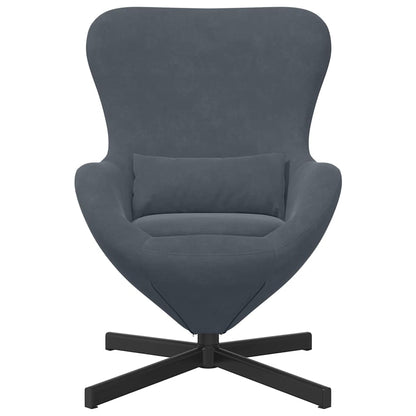 vidaXL Eiersessel Dunkelgrau 63 x 73 x 90 cm Samt