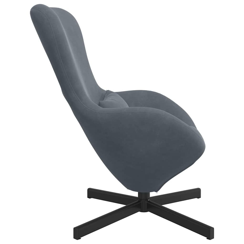 vidaXL Eiersessel Dunkelgrau 63 x 73 x 90 cm Samt
