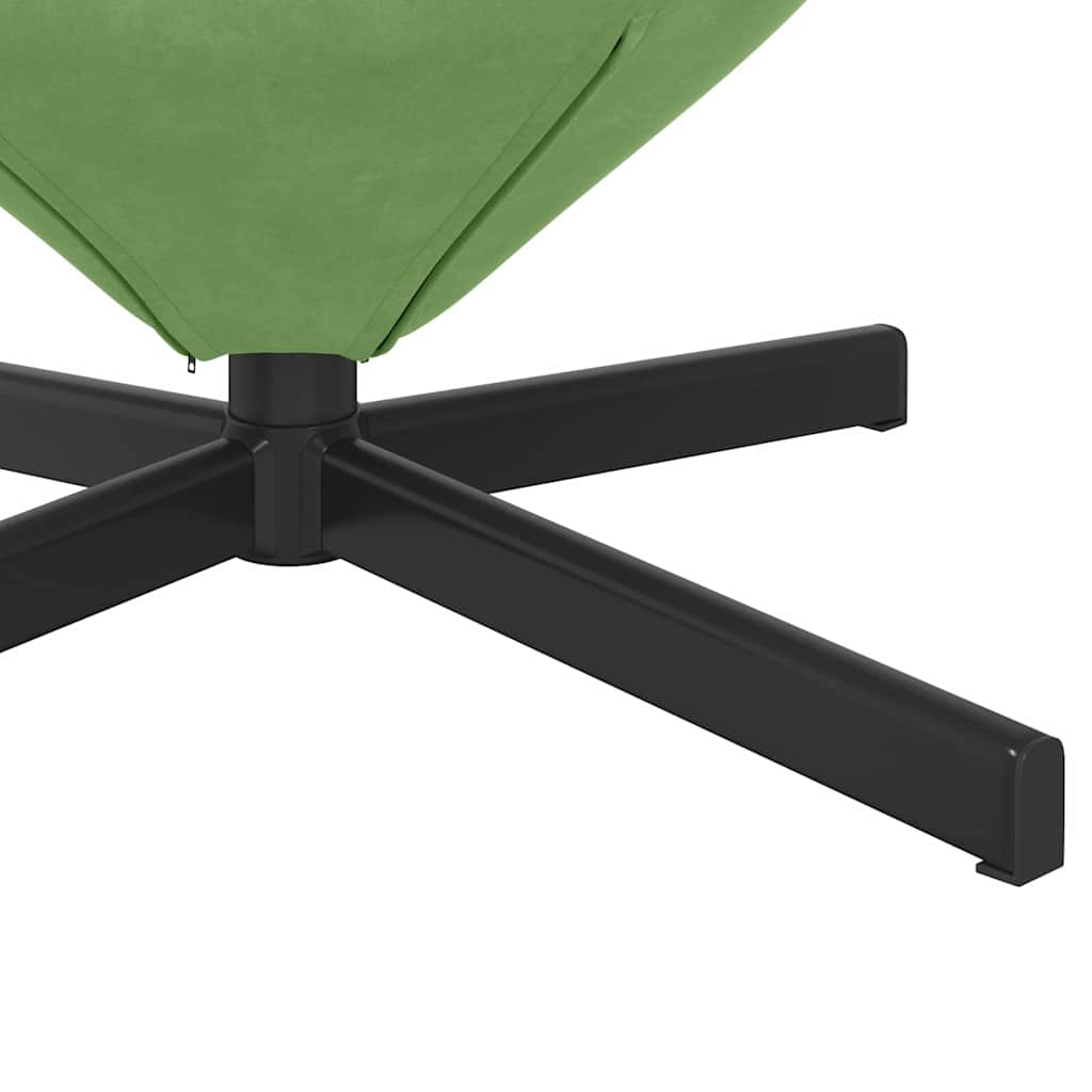 vidaXL Eiersessel Hellgrün 63 x 73 x 90 cm Samt