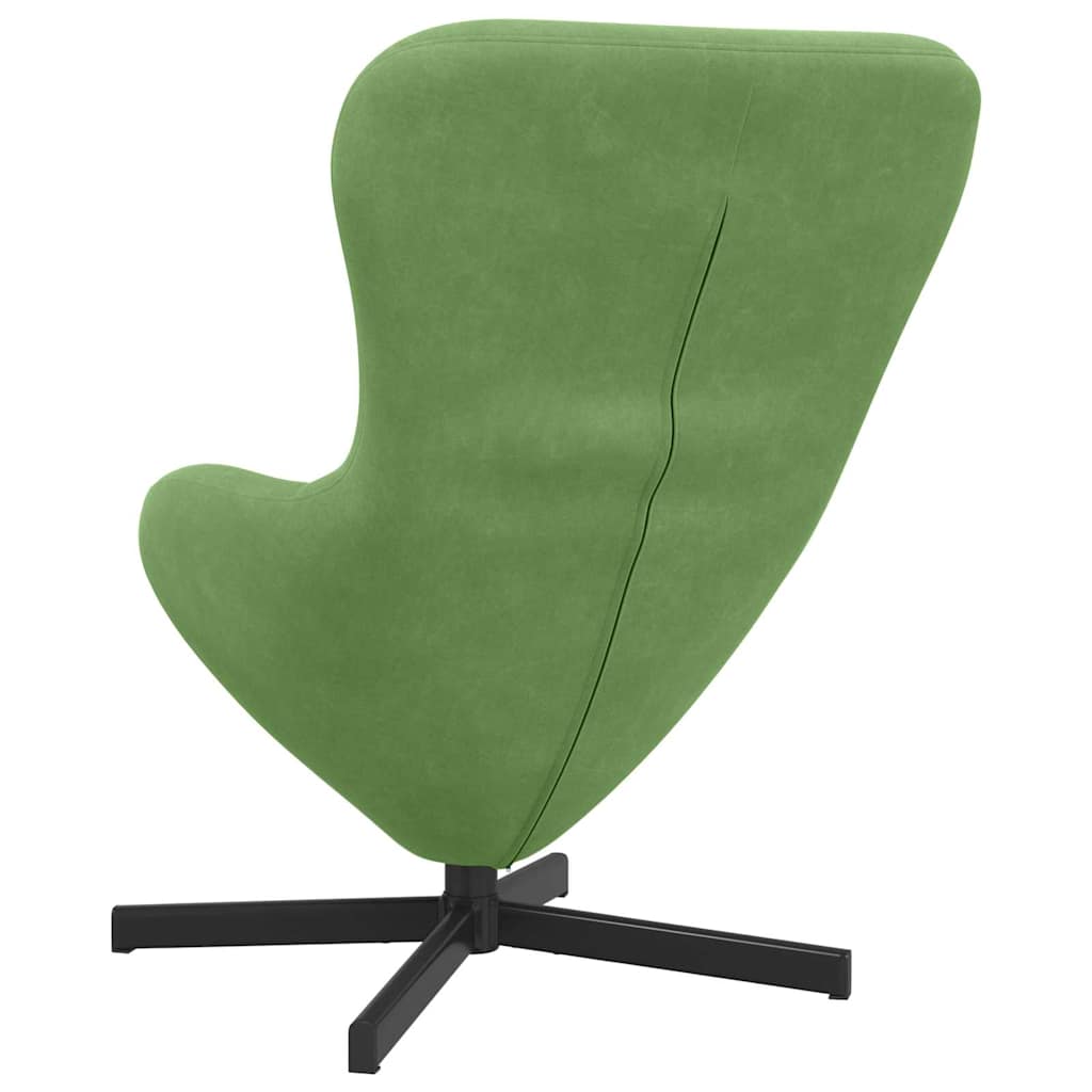 vidaXL Eiersessel Hellgrün 63 x 73 x 90 cm Samt