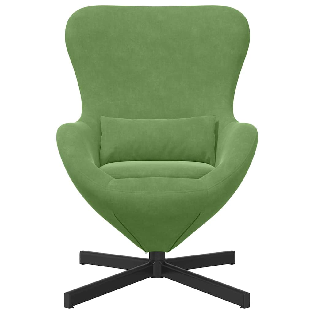vidaXL Eiersessel Hellgrün 63 x 73 x 90 cm Samt