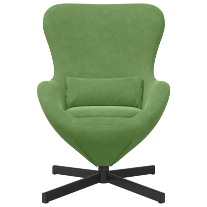 vidaXL Eiersessel Hellgrün 63 x 73 x 90 cm Samt