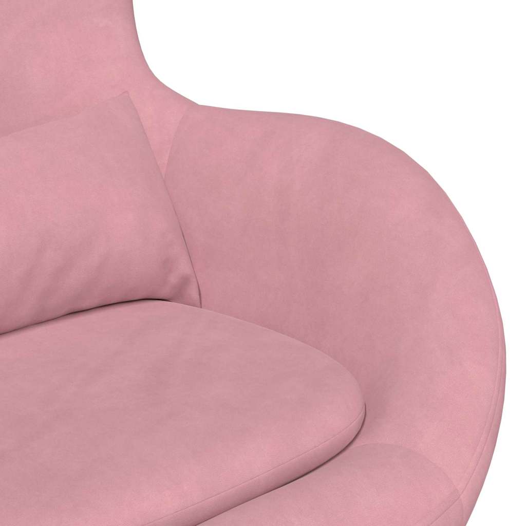 vidaXL Eiersessel Rosa 63 x 73 x 90 cm Samt