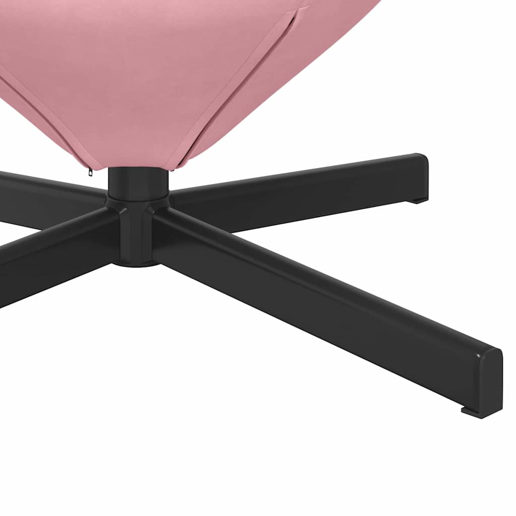 vidaXL Eiersessel Rosa 63 x 73 x 90 cm Samt