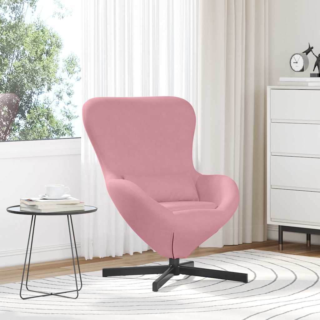 vidaXL Eiersessel Rosa 63 x 73 x 90 cm Samt