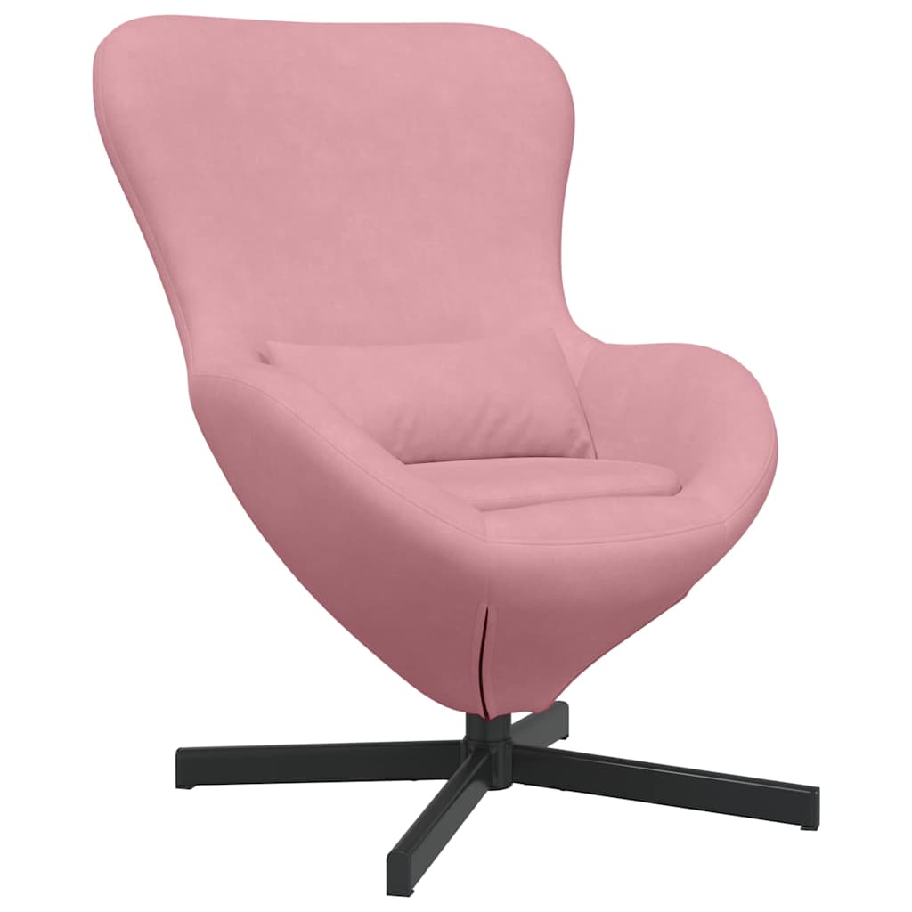 vidaXL Eiersessel Rosa 63 x 73 x 90 cm Samt