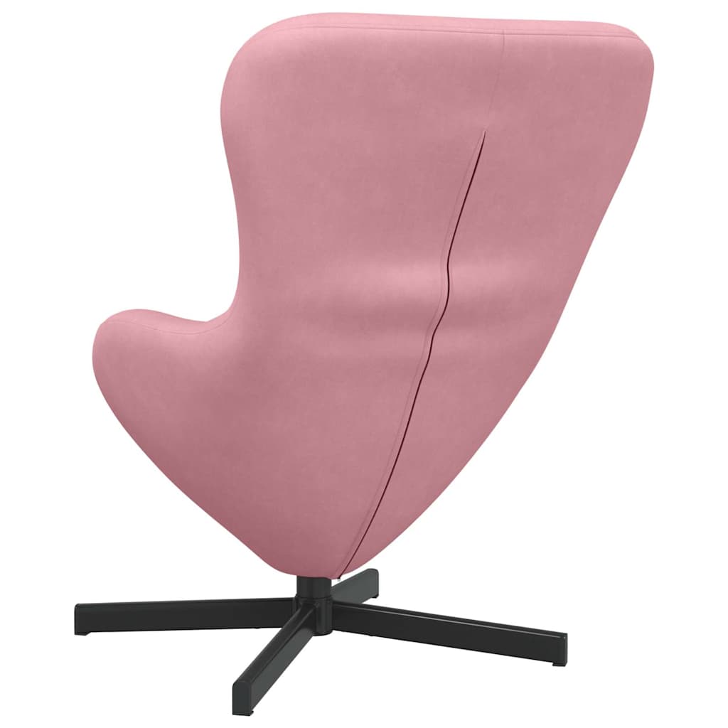 vidaXL Eiersessel Rosa 63 x 73 x 90 cm Samt