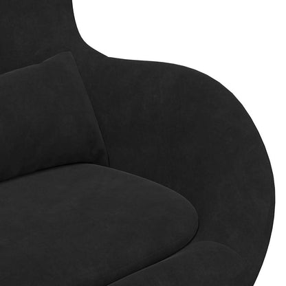 vidaXL Eiersessel Schwarz 63 x 73 x 90 cm Samt