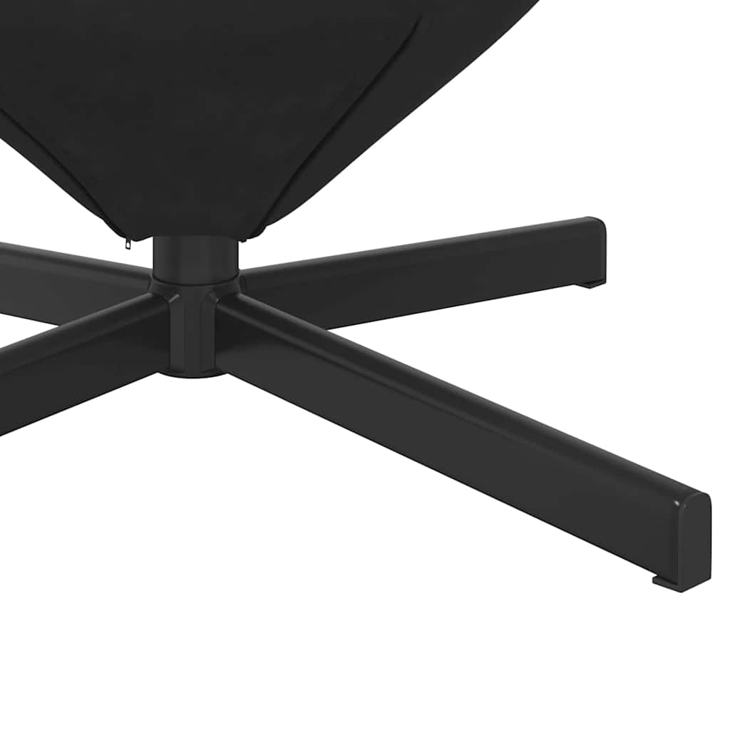 vidaXL Eiersessel Schwarz 63 x 73 x 90 cm Samt