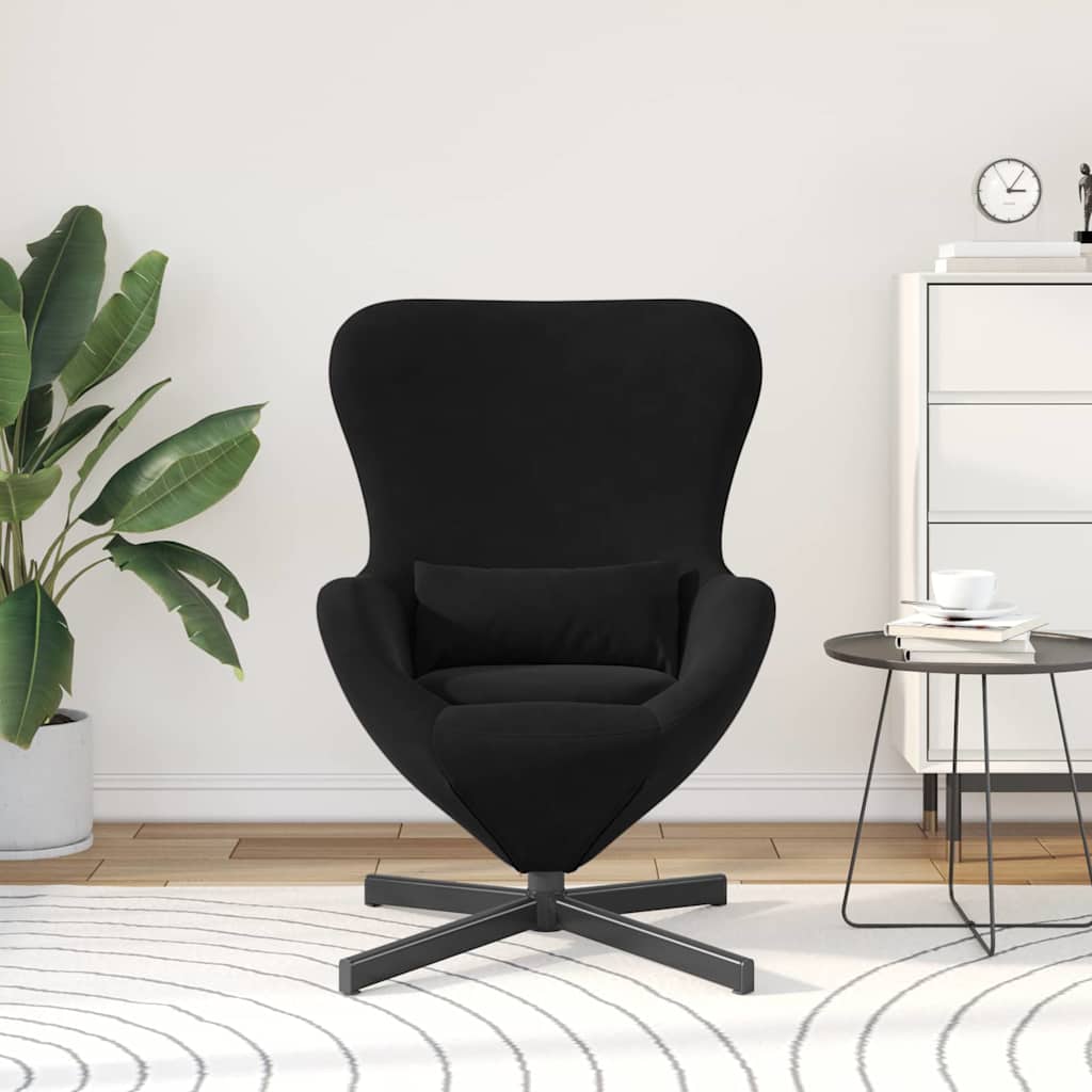 vidaXL Eiersessel Schwarz 63 x 73 x 90 cm Samt