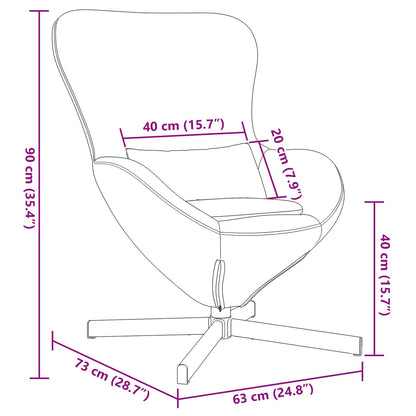 vidaXL Eiersessel Schwarz 63 x 73 x 90 cm Samt