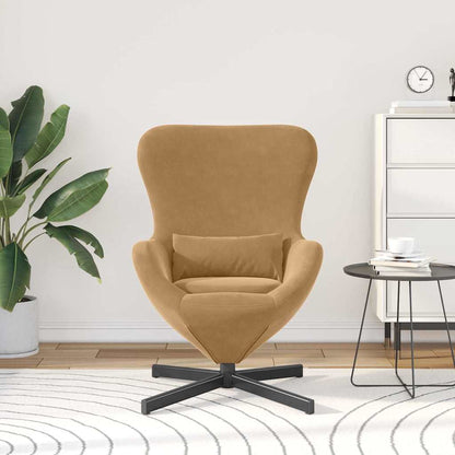 vidaXL Eiersessel Braun 63 x 73 x 90 cm Samt