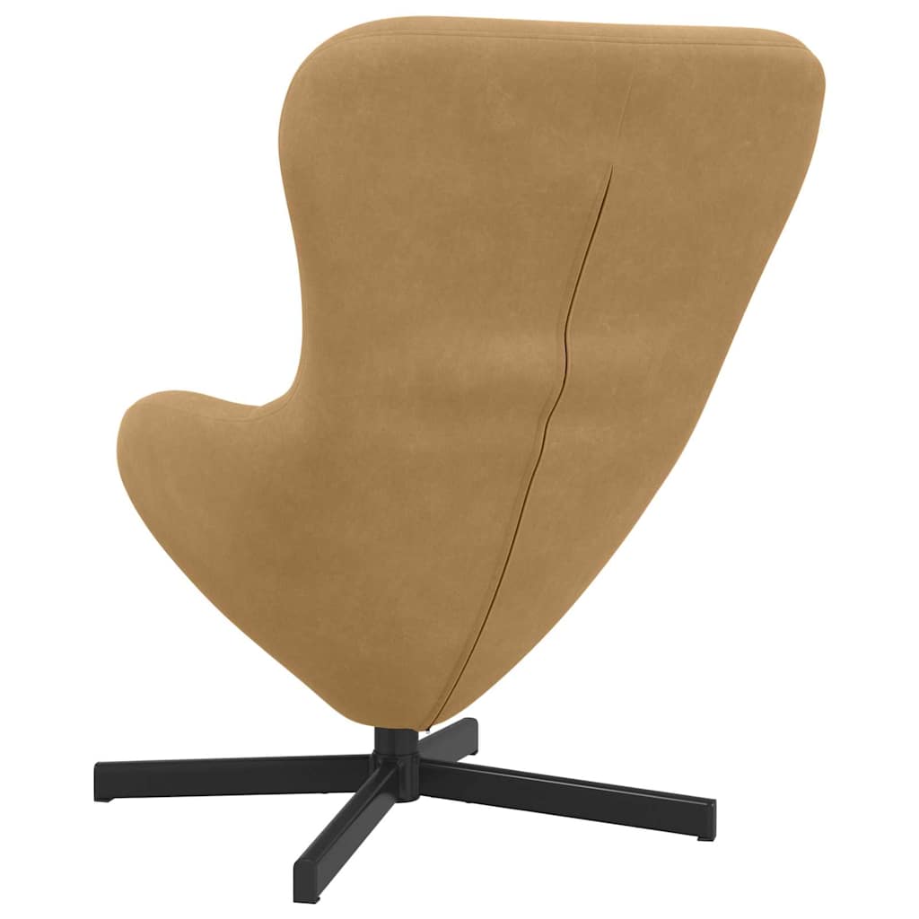 vidaXL Eiersessel Braun 63 x 73 x 90 cm Samt