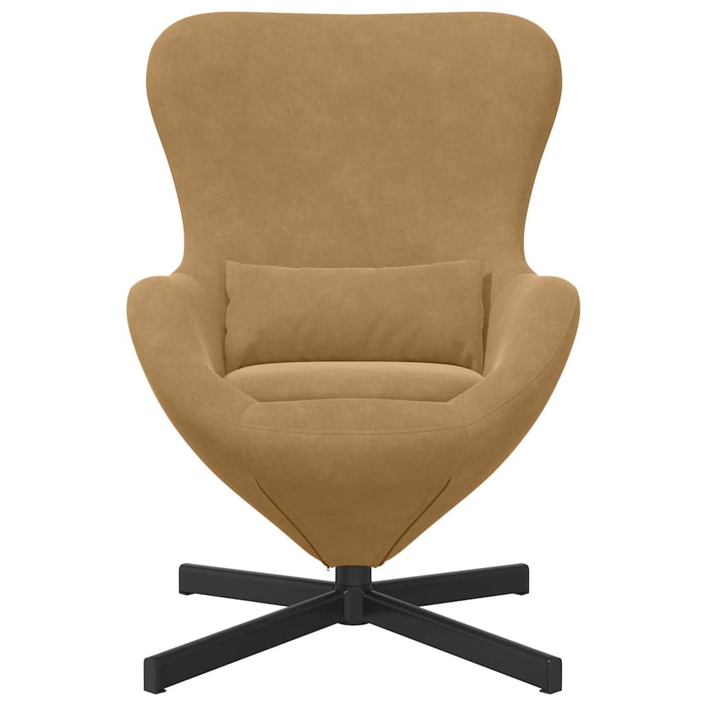 vidaXL Eiersessel Braun 63 x 73 x 90 cm Samt