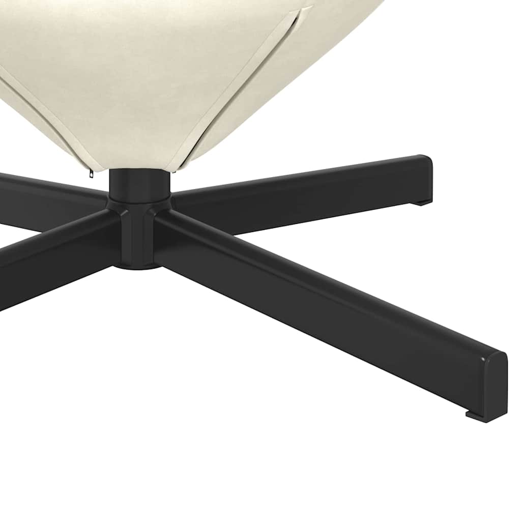 vidaXL Eiersessel Creme 63 x 73 x 90 cm Samt