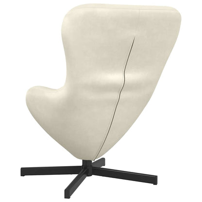 vidaXL Eiersessel Creme 63 x 73 x 90 cm Samt