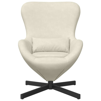 vidaXL Eiersessel Creme 63 x 73 x 90 cm Samt
