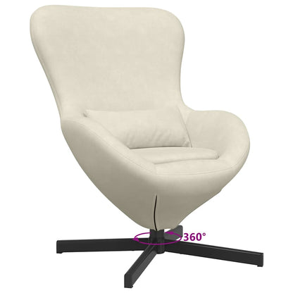 vidaXL Eiersessel Creme 63 x 73 x 90 cm Samt