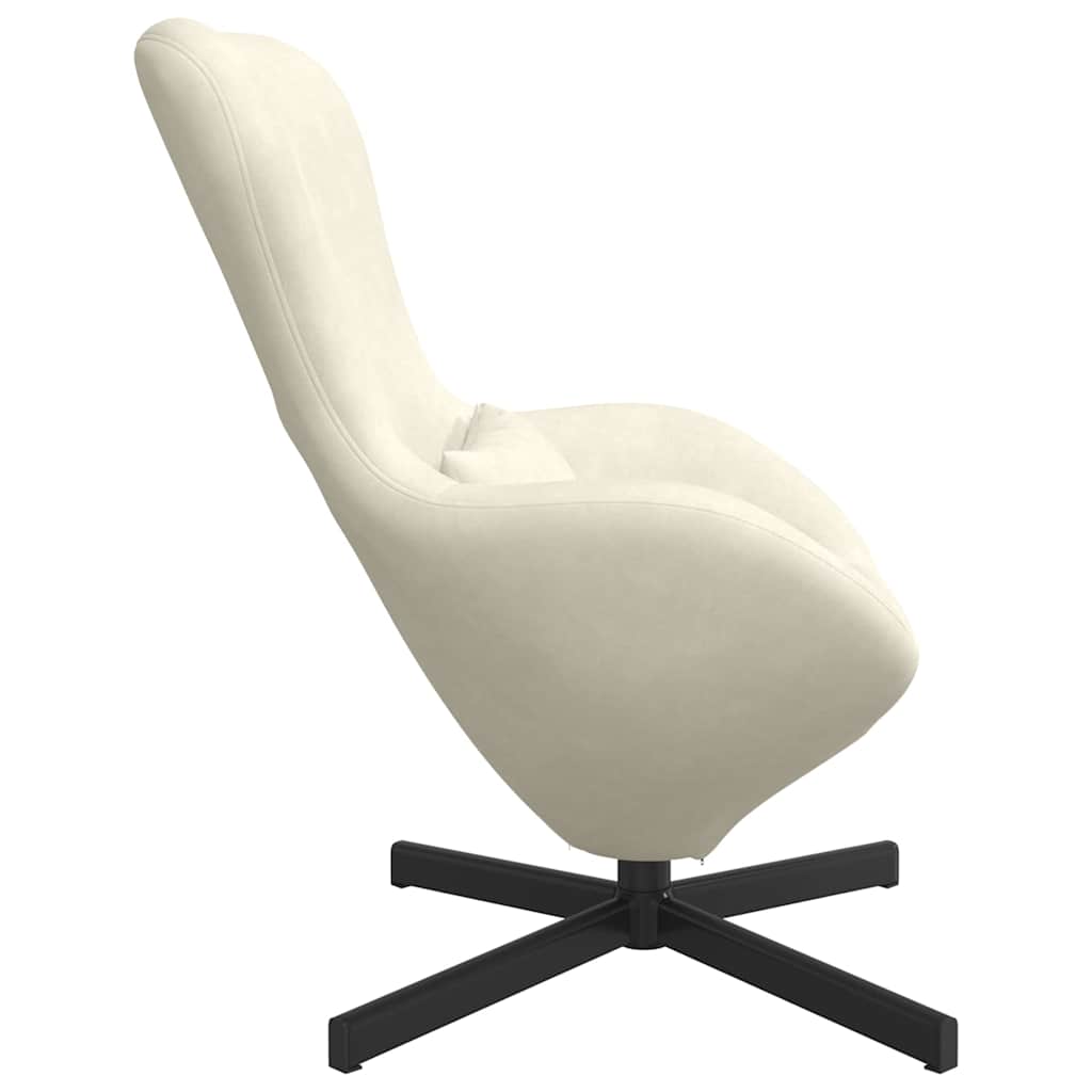 vidaXL Eiersessel Creme 63 x 73 x 90 cm Samt