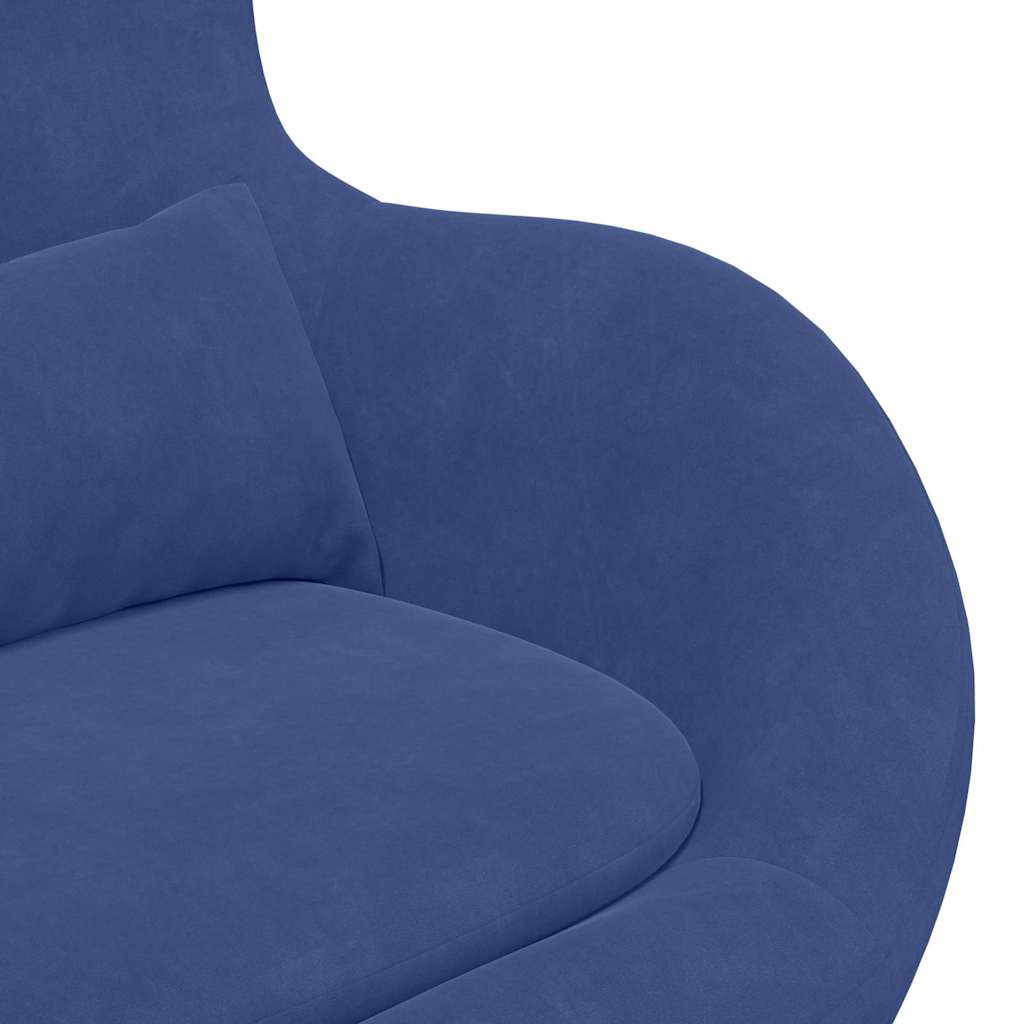 vidaXL Eiersessel Polizeiblau 63 x 73 x 90 cm Samt