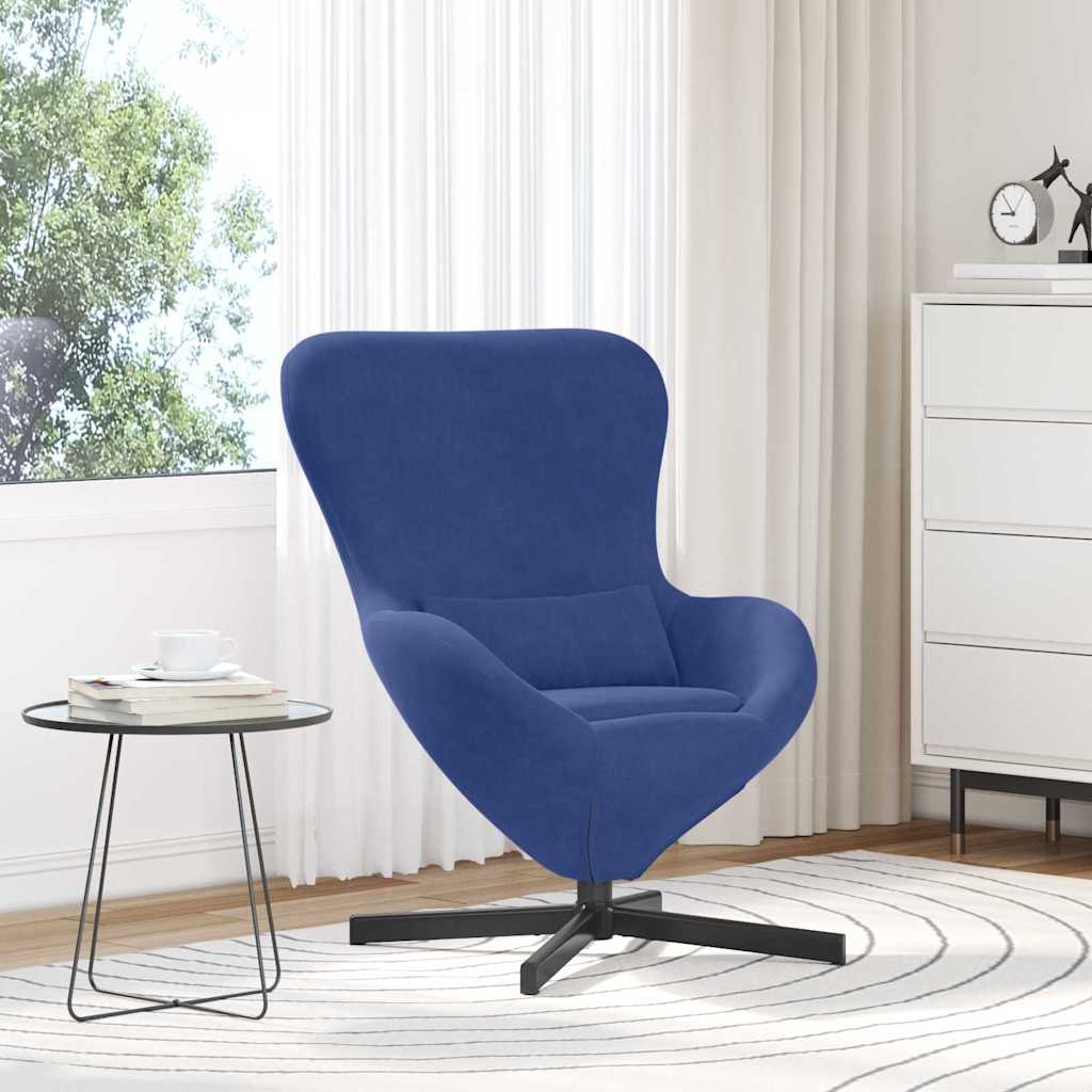 vidaXL Eiersessel Polizeiblau 63 x 73 x 90 cm Samt