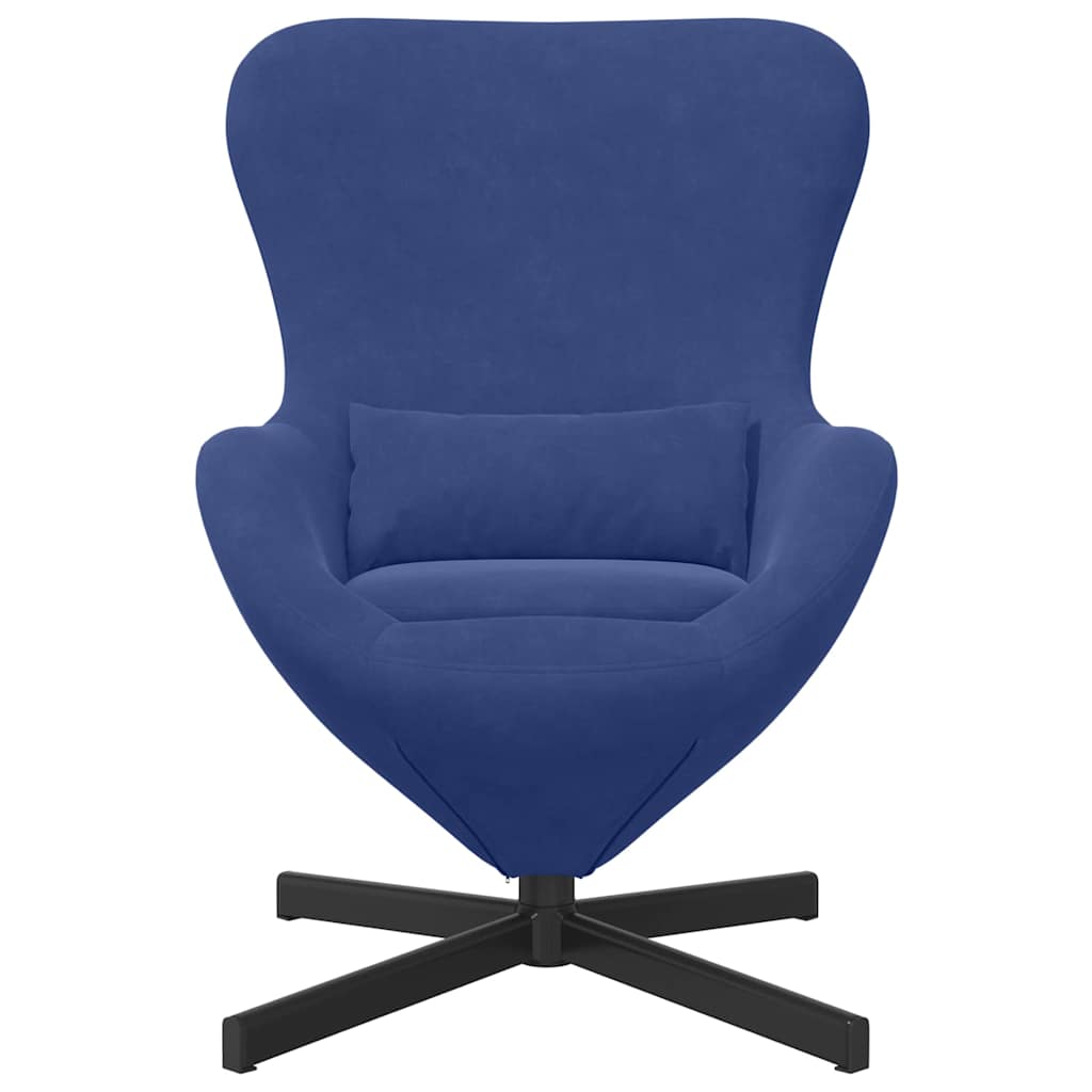 vidaXL Eiersessel Polizeiblau 63 x 73 x 90 cm Samt