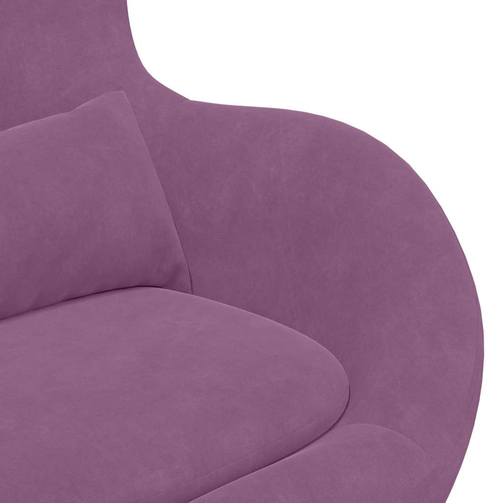 vidaXL Eiersessel Lila 63 x 73 x 90 cm Samt
