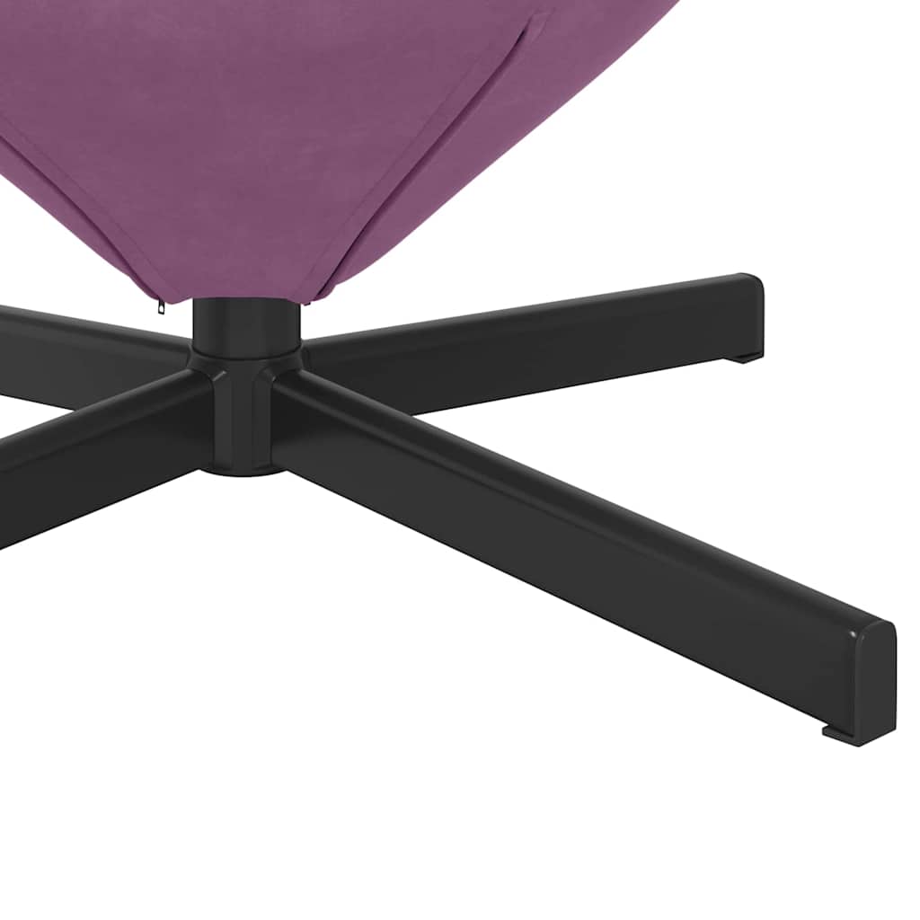 vidaXL Eiersessel Lila 63 x 73 x 90 cm Samt
