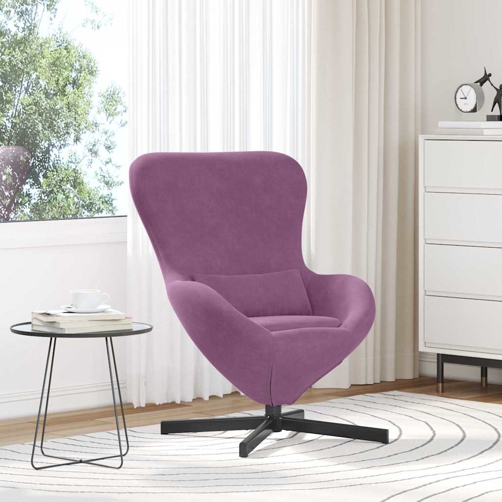 vidaXL Eiersessel Lila 63 x 73 x 90 cm Samt