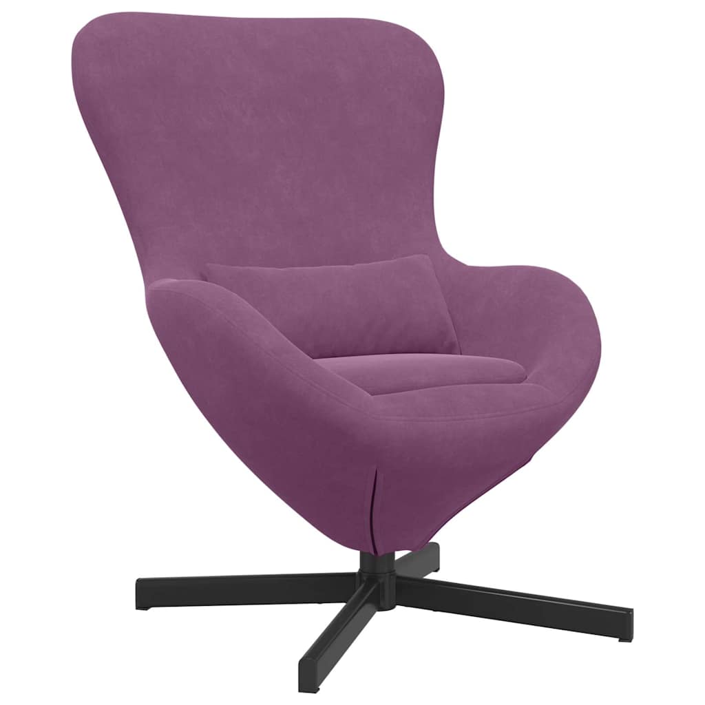 vidaXL Eiersessel Lila 63 x 73 x 90 cm Samt