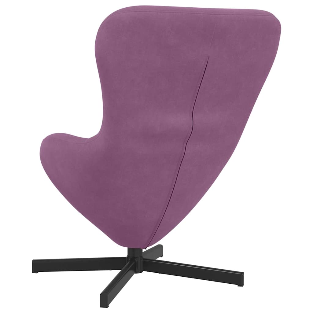 vidaXL Eiersessel Lila 63 x 73 x 90 cm Samt