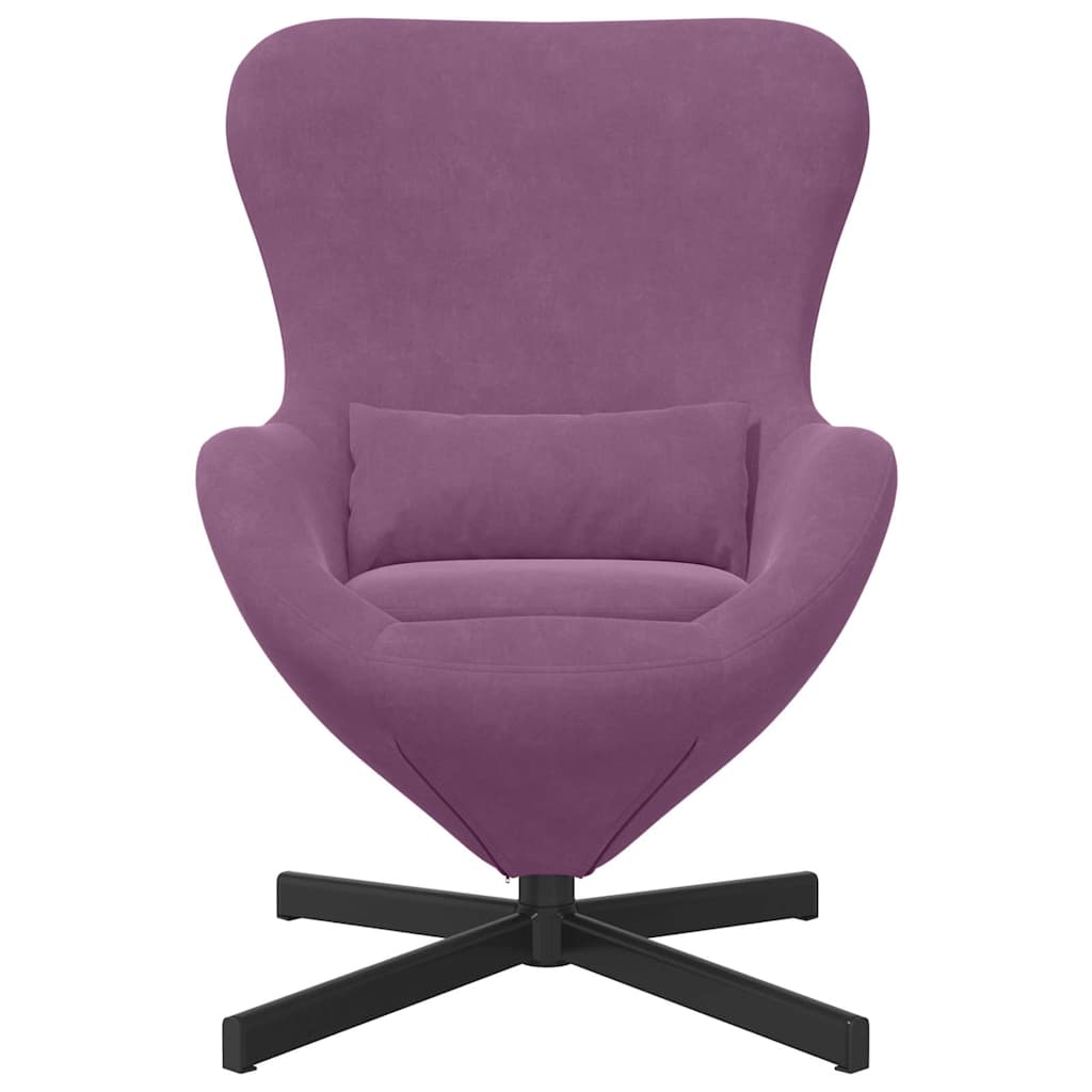 vidaXL Eiersessel Lila 63 x 73 x 90 cm Samt