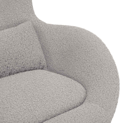 vidaXL Eiersessel Hellgrau 63 x 73 x 90 cm Stoff