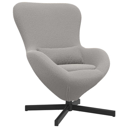 vidaXL Eiersessel Hellgrau 63 x 73 x 90 cm Stoff
