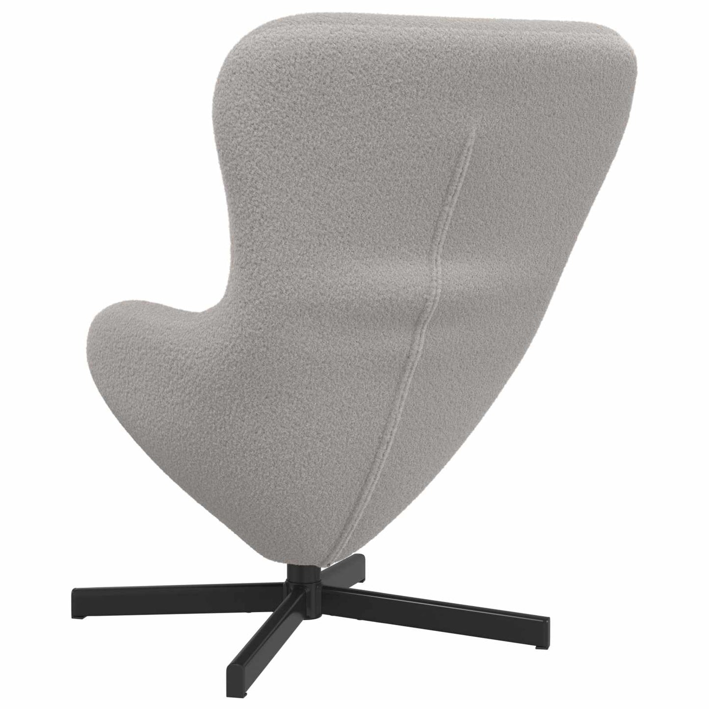 vidaXL Eiersessel Hellgrau 63 x 73 x 90 cm Stoff