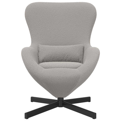 vidaXL Eiersessel Hellgrau 63 x 73 x 90 cm Stoff